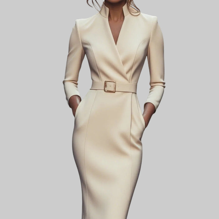 Mandarin | Elegáns fekete ruha