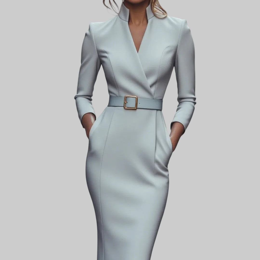 Mandarin | Elegáns fekete ruha