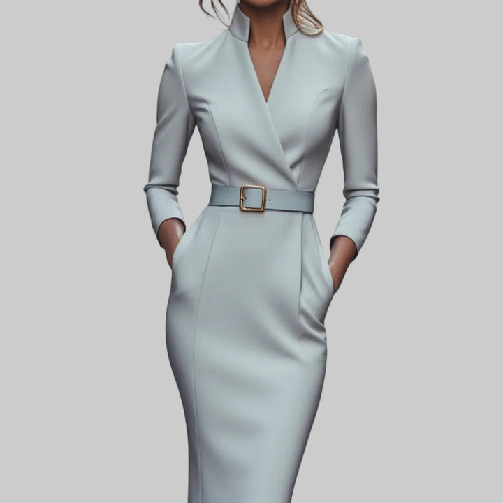 Mandarin | Elegáns fekete ruha