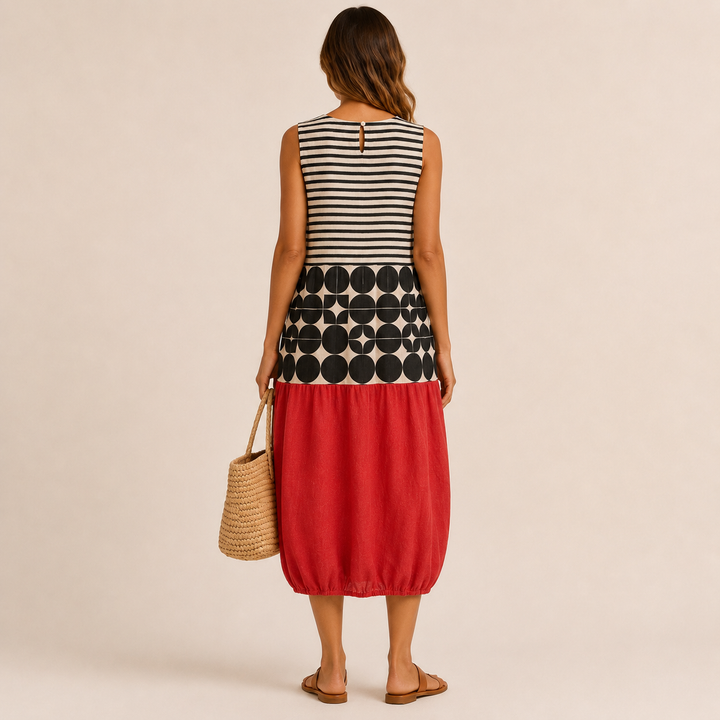 Jane | Colorblock Midi Ruha