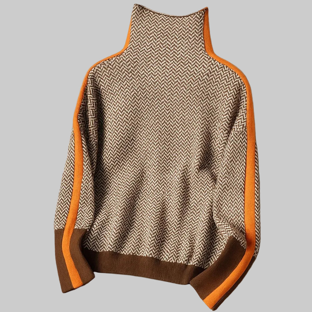 Elin | Magasgalléros Pulóver