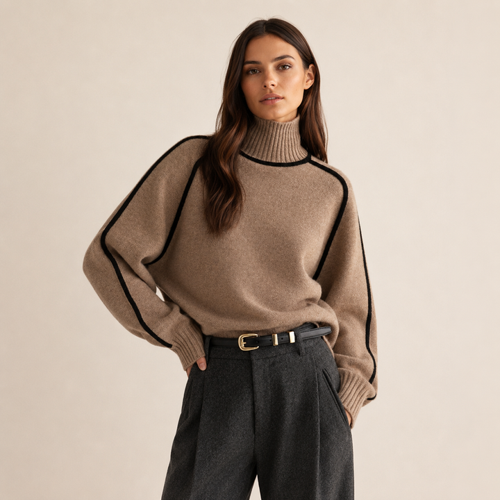 Dana | Elegáns Garbó Pulóver