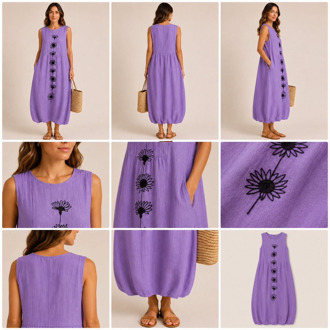 Emma | Violet Bloom Midi Ruha