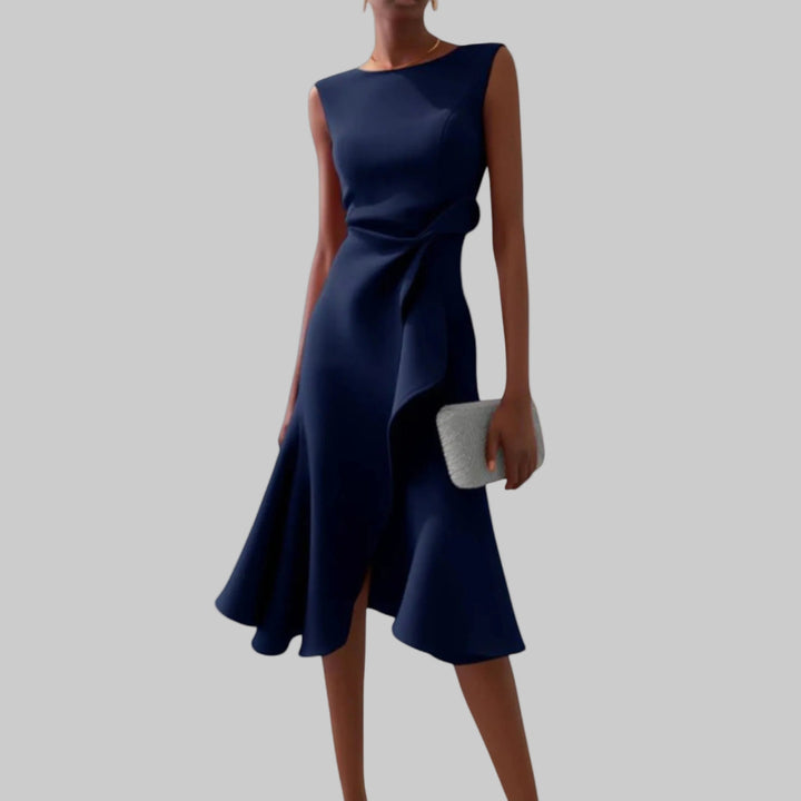 JULIETTE | Aszimmetrikus drapézott midi ruha