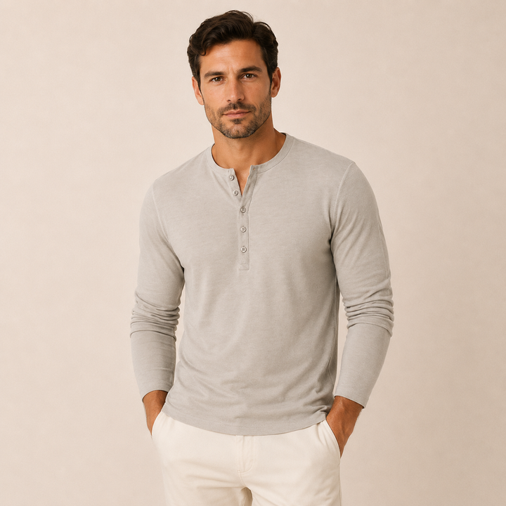 Férfi Henley Ing | Laza Stílus