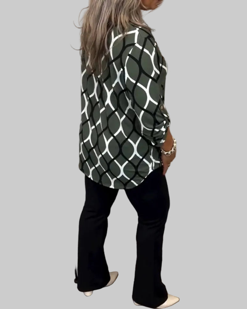 NORAS | Grafikus Mintás Blúz