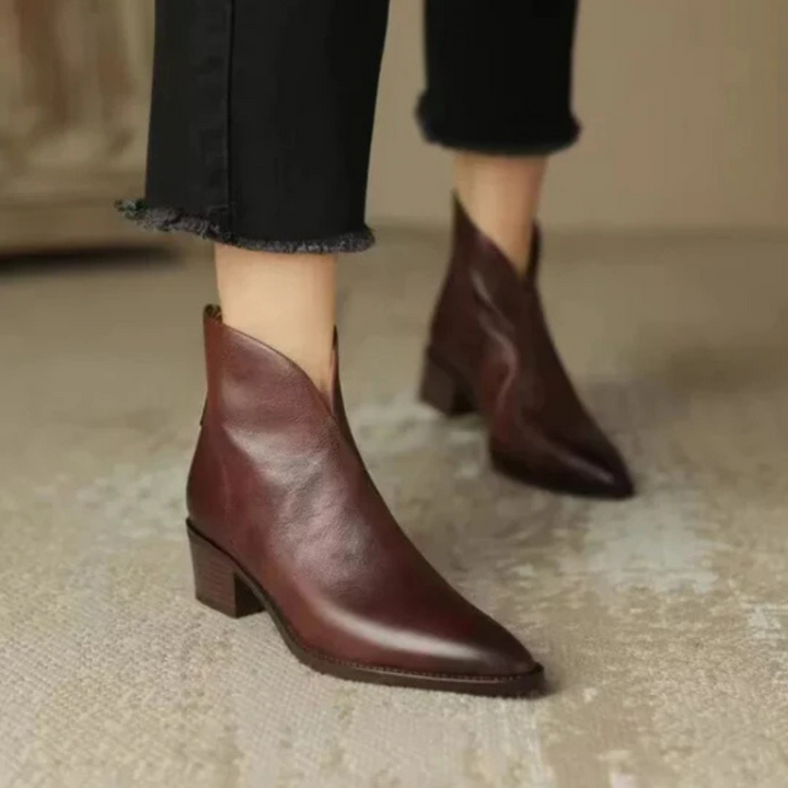 Helena | Luxus Alacsony Sarkú Bokacsizma