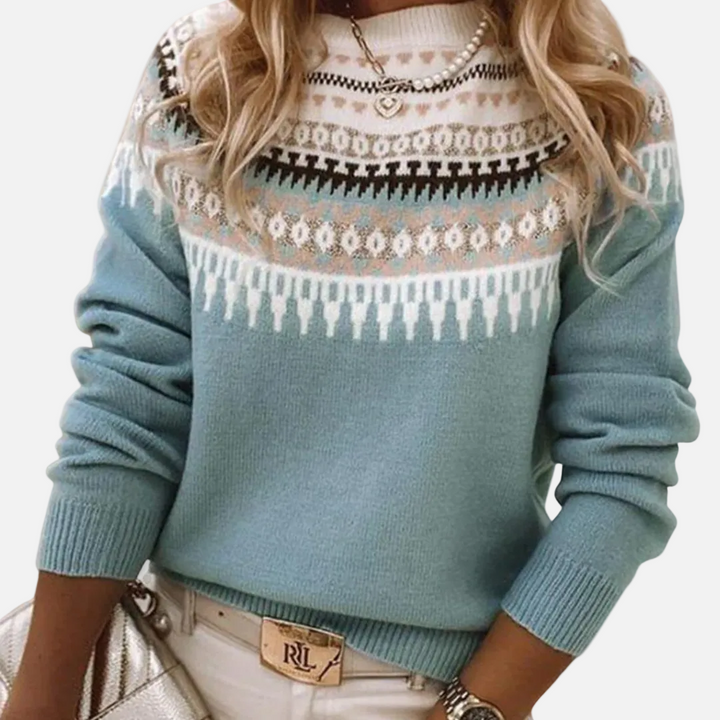 Celeste | Női kötött pulóver időtlen mintával