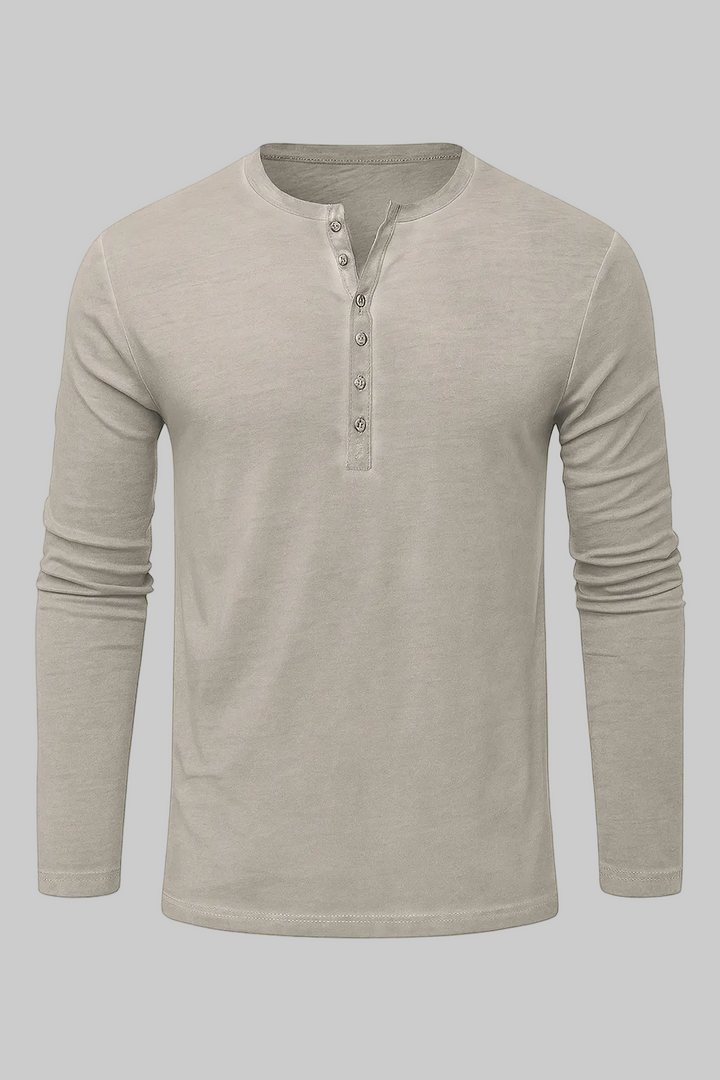 Férfi Henley Ing | Laza Stílus