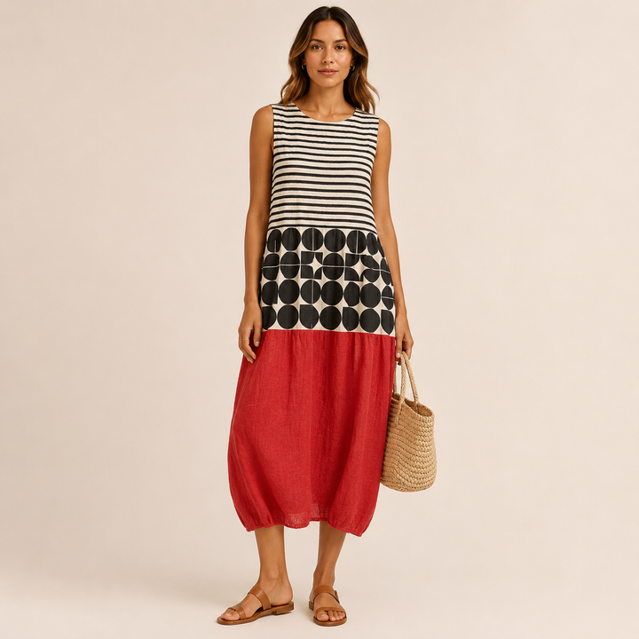 Jane | Colorblock Midi Ruha