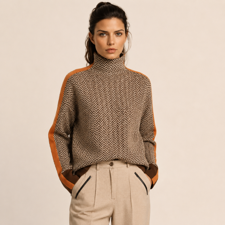 Elin | Magasgalléros Pulóver