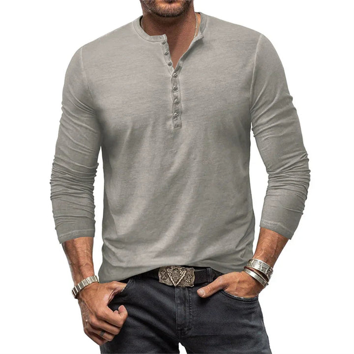 Férfi Henley Ing | Laza Stílus