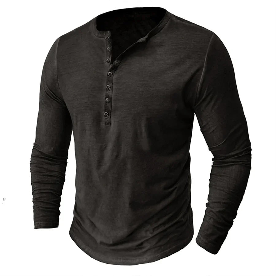Férfi Henley Ing | Laza Stílus