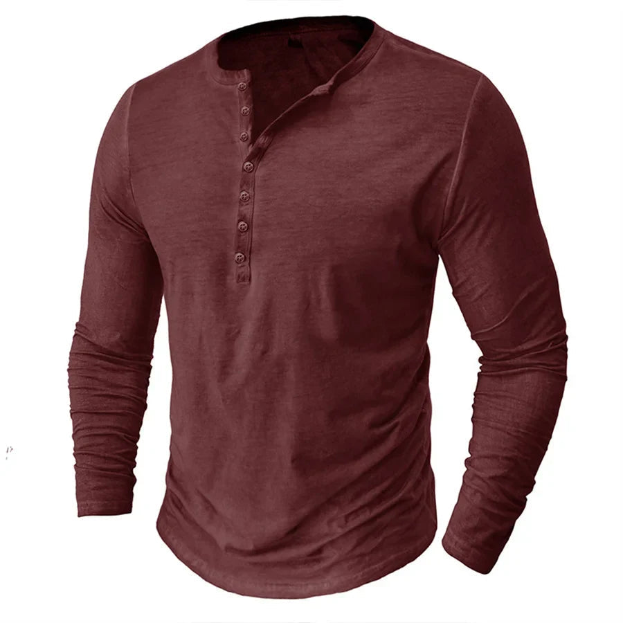Férfi Henley Ing | Laza Stílus