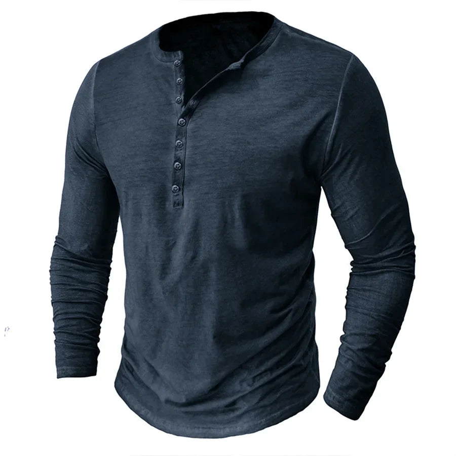 Férfi Henley Ing | Laza Stílus