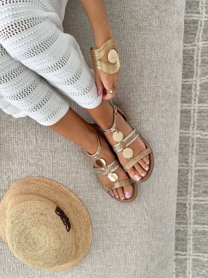 Loenie | Luxus és Kényelmes Taupe Szandálok