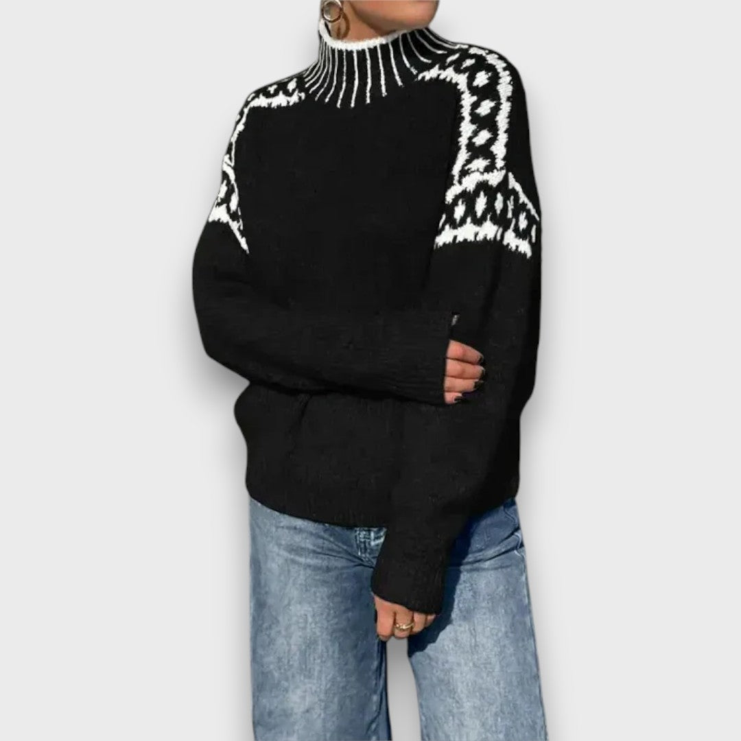 Rosalie | Prémium gyapjú nordic pulóver