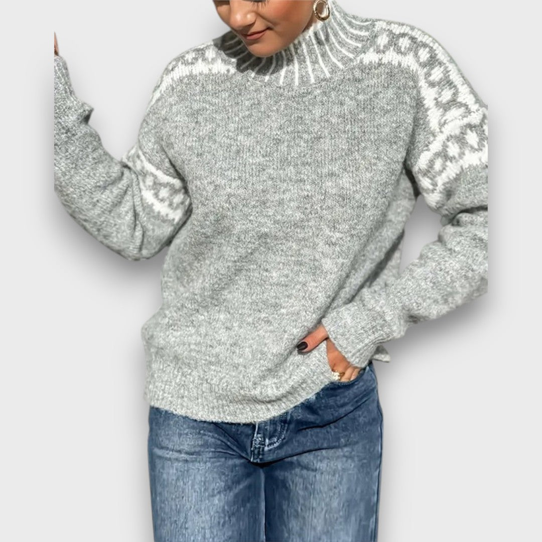 Rosalie | Prémium gyapjú nordic pulóver